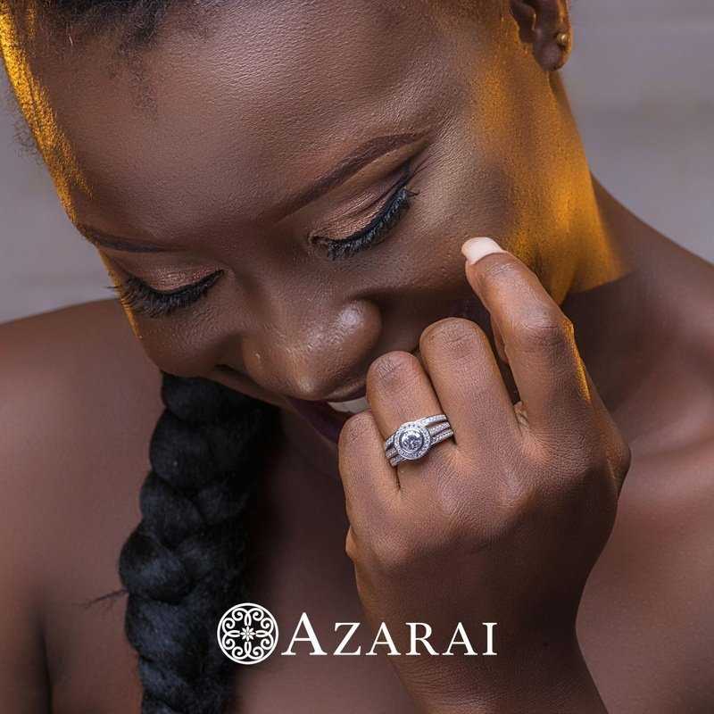 Chamise sterling silver bridal set - Wedding Rings |  Abuja | Lagos | Nigeria