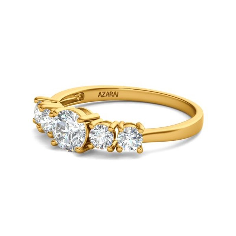 A  Circa 9kt gold engagement ring.