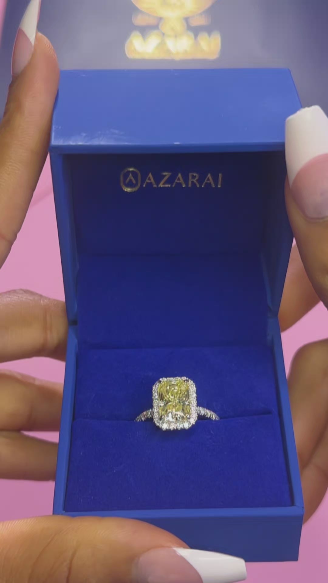 Cressida gold moissanite engagement ring – Azarai