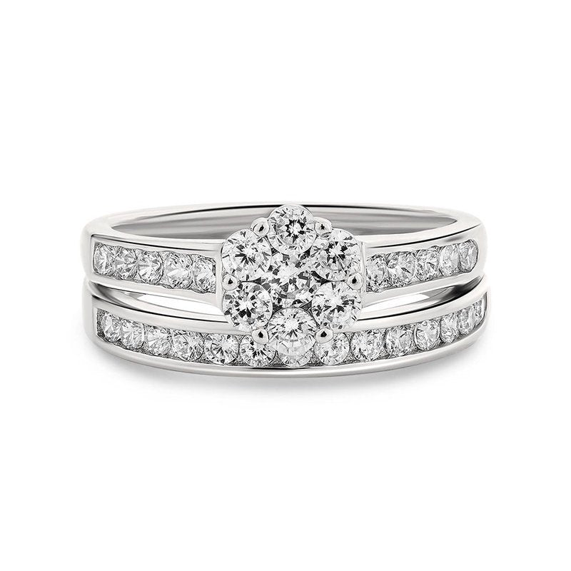Luna sterling silver bridal set - Wedding Rings |  Abuja | Lagos | Nigeria