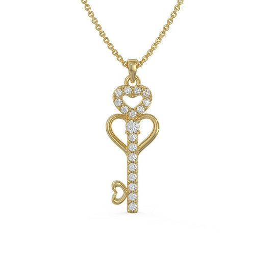 Clef 9kt gold pendant and chain - Wedding Rings |  Abuja | Lagos | Nigeria