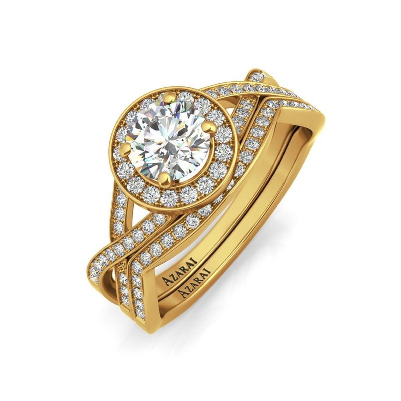 Trellis 14kt gold bridal set - Wedding Rings |  Abuja | Lagos | Nigeria
