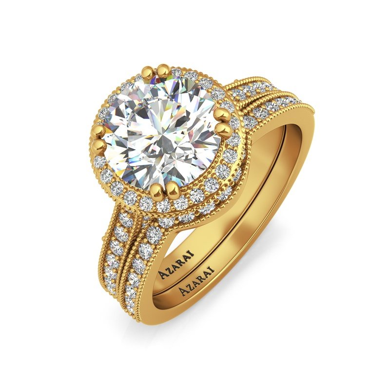 Solara 9kt gold bridal set - Wedding Rings |  Abuja | Lagos | Nigeria