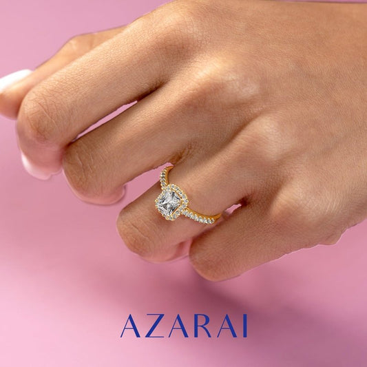 Neoma Emerald 9kt gold engagement ring - Wedding Rings |  Abuja | Lagos | Nigeria