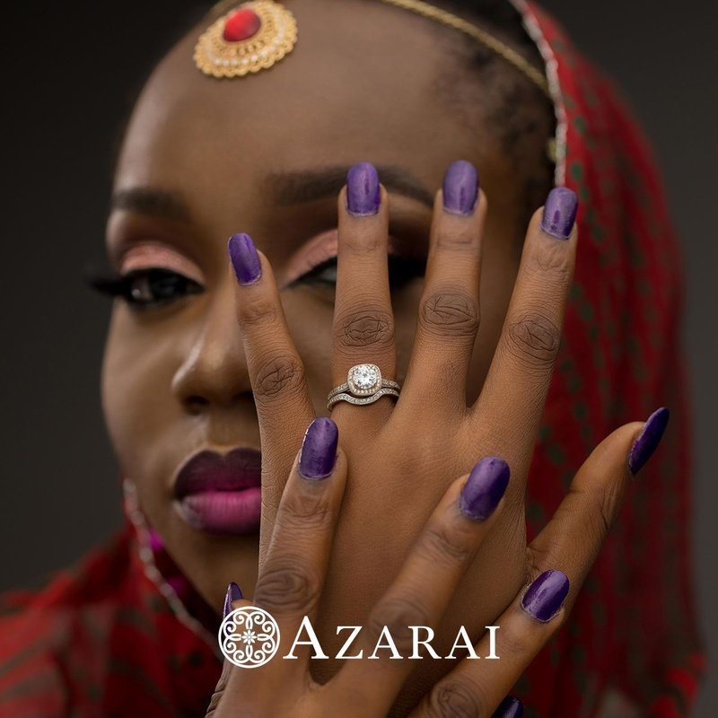 Karmen sterling silver bridal set - Wedding Rings |  Abuja | Lagos | Nigeria