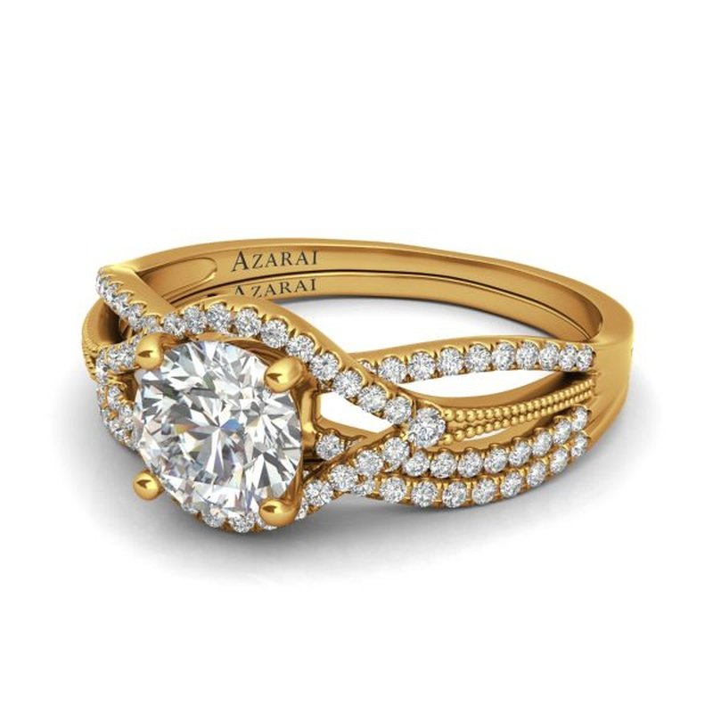 Azalea 9kt gold bridal set - Wedding Rings |  Abuja | Lagos | Nigeria