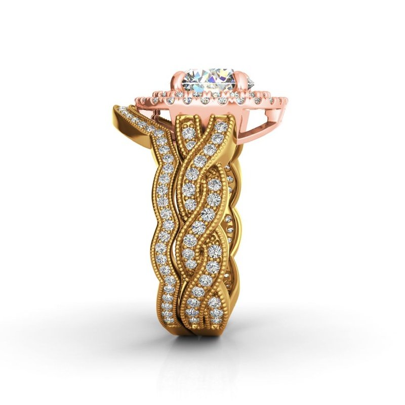 Cellini 9kt gold bridal set - Wedding Rings |  Abuja | Lagos | Nigeria