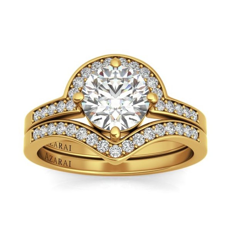 Flabella 9kt gold bridal set - Wedding Rings |  Abuja | Lagos | Nigeria