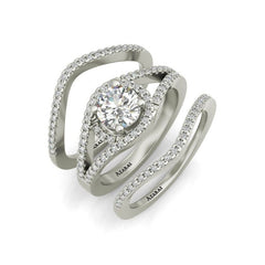 Raquel sterling silver bridal set ON CLEARANCE