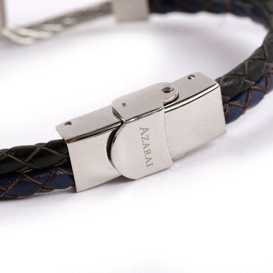 Volte leather and stainless steel men's bracelet - Wedding Rings |  Abuja | Lagos | Nigeria